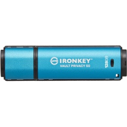 128GB Kingston Technology IronKey Vault Privacy 50 USB3.2 Type-A Flash Drive - Blue