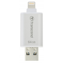 64GB Transcend JetDrive Go 300S - OTG Flash Drive for iOS Devices (iPad, iPhone & iPod) - Silver