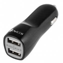NGS Tinker -  Multi-purpose 12V USB Car Charger with Dual USB Ports - 2.1A