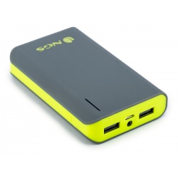 NGS PowerPump 6600mAh Power Bank 2x USB Output (1x5V/1A & 1x5V/2A) - Lemon