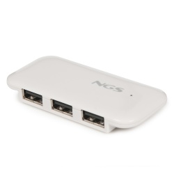 NGS 4-Port USB Hub - USB 2.0 (White)