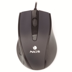 NGS Cozy USB Wired Optical Mouse, 3 buttons + Scroll Wheel - Black