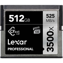 512GB Lexar Professional 3500x CFast 2.0 Memory Card