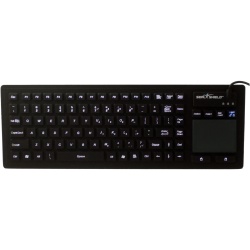 Seal Shield Touch Glow Washable Silicone Keyboard - Black