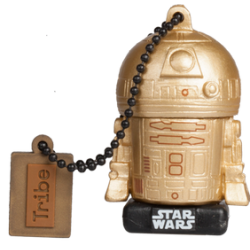 16GB Star Wars TLJ  R2-D2 Gold USB Flash Drive