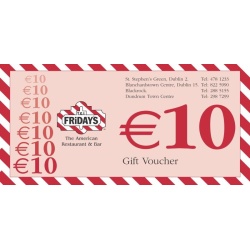 TGI Friday's EUR 10 Gift Card (valid in Ireland only)