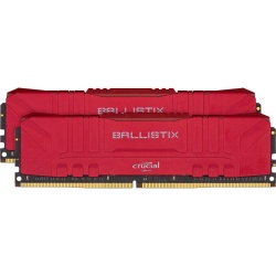 16GB Crucial Ballistix 2666MHz PC4-21300 CL16 1.2V DDR4 Dual Memory Kit (2 x 8GB) - Red