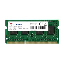 4GB AData DDR3 1600MHz SO-DIMM PC3-12800 CL11 Laptop Memory