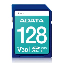 128GB AData Premier Pro SDXC Memory Card UHS-I U3 CL10 V30 4K Ultra HD