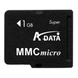 1Gb A-Data MMC Micro Memory Card with MMC adapter