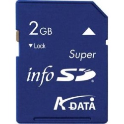 2Gb A-Data info SD 80x Secure Digital memory Card with LCD