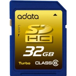 32GB A-Data Turbo Secure Digital SDHC CL6 Memory Card
