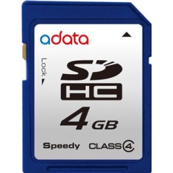 4GB A-Data SDHC Secure Digital Class 4 memory card Speedy Series