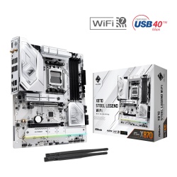 ASRock X870 Steel Legend WiFi AMD X870 Socket AM5 DDR5 Motherboard