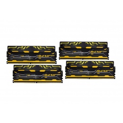 16GB Avexir Blitz1.1 DDR4 2800MHz PC4-22400 CL15 Quad Channel Kit (4x4GB) Gold/Black Heatsink + LEDs