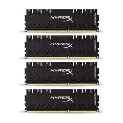 64GB Kingston HyperX Predator DDR4 3200MHz PC4-25600 CL16 1.35V Quad Memory Kit (4 x 16GB) - Black