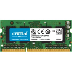 4GB Crucial DDR3 SO DIMM 1600MHz PC3 12800 CL11 Memory Module
