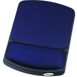 Fellowes Gel Wrist Rest & Mouse Pad Microban - Sapphire
