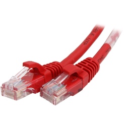 C2G Snagless Unshielded Cat5e Ethernet Network Cable - Red - 25ft 