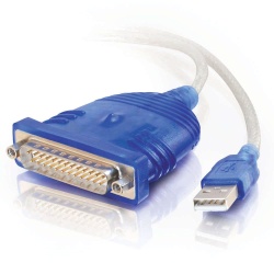 C2G USB-A to DB25 RS232 Adapter Cable - Blue - 6ft