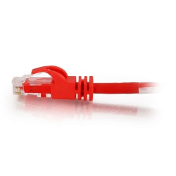 C2G Unshielded Snagless Cat6 Network Crossover Patch Cable - Red - 7ft 