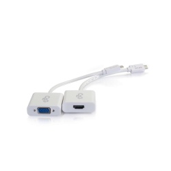 C2G USB-C to HDMI/VGA Video Adapter Kit - White