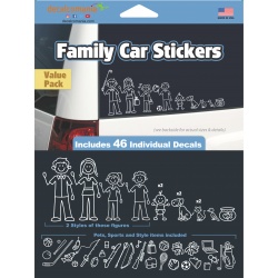 Cool Family Car Stickers - Value Pack - contains 46 stickers