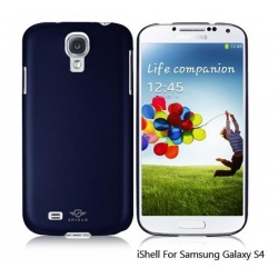 iShell Navy Blue Classic Snap-On Case + Screen Protector for Samsung Galaxy S4