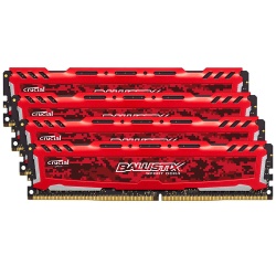 32GB Crucial Ballistix Sport LT DDR4 2666MHz PC4-21300 CL16 1.2V Quad Memory Kit ( 4 x 8GB) - Red