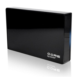 1TB Core USB2.0 Desktop Hard Drive - Piano black with ice blue LED (incl DESlock+ security software)