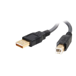 C2G Ultima 6.6FT USB Type-A Male to USB Type-B Male Cable - Charcoal