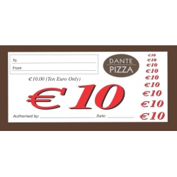 Danta Italian Bistro EUR 10 Gift Card (valid in Ireland only)