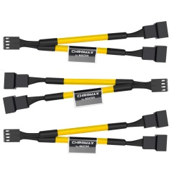 Noctua NA-SYC1 Chromax 4 Pin Y Cables - 3 Pack - Yellow