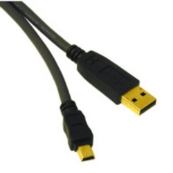 C2G 16.4FT Ultima USB Type-A Male to USB Mini Type-B Male Cable - Charcoal