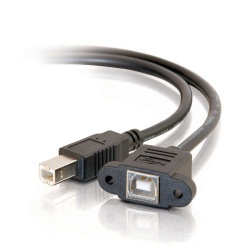 C2G 3FT USB Type-B Male to USB Type-B Female Cable - Black