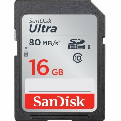16GB SanDisk Ultra Class 10 UHS-I SDHC Memory Card