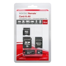 16GB FileMate Card-It-All Universal Memory Card Adapter Kit (microSDHC + 4 adapters)