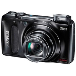 Fuji Finepix F500EXR 16 megapixel digital camera 15X optical zoom 3-inch LCD Black - 4GB SDHC card + case bundle