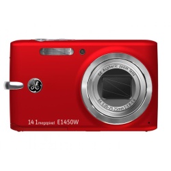 GE E1450W 14.1 Megapixel Digital Camera, 5X Optical Zoom, 2.7-inch LCD (Red)