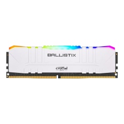 16GB Crucial Ballistix RGB 3000MHz PC4-24000 CL15 1.35V DDR4 Memory Module - White
