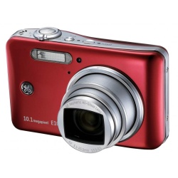GE E1050TW 10.1 Megapixel Digital Camera w/Panorama (Red)