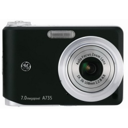 GE A735 7.0 Megapixel Digital Camera (w/ Panorama Function) Black