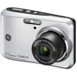 GE C1440W 14.1 Megapixel Silver Digital Camera, 4X Optical Zoom, 2.7-inch Screen