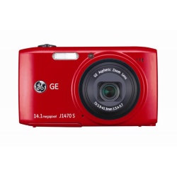 GE J1470S 14.1 Megapixel Digital Camera, 7X Optical Zoom, Panorama (Red)