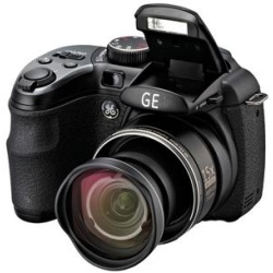 GE X550 16.0 megapixel black digital camera 15X Optical zoom bundle (incl. 8GB SDHC card and bag)