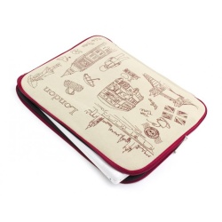 GEEQ Netbook Sleeve - for laptops / netbooks up to 13.3-inch London Series