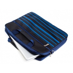 GEEQ Urban Laptop Sleeve with handles/strap - up to 15.6-inch - Black/blue design