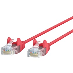 15FT Belkin Slim RJ45 Male To RJ45 Male CAT 6 Molded Snagless Patch Cable - Red