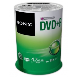 Sony DVD+R 4.7GB 16X 120min 100-Pack Spindle