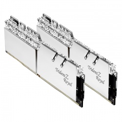 32GB G.Skill DDR4 Trident Z Royal Silver 4800Mhz PC4-38400 CL20 1.55V Dual Channel Kit (2x16GB)
